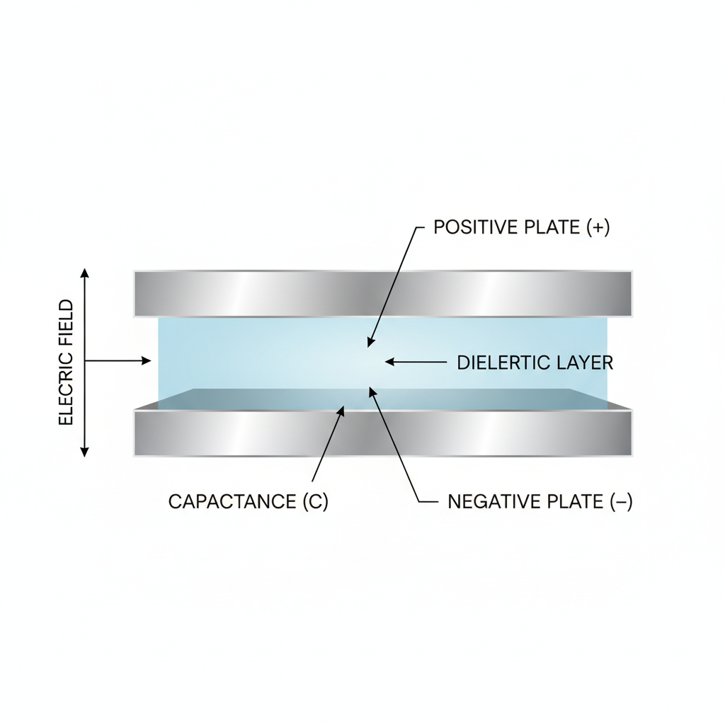 capacitor's internal structure image